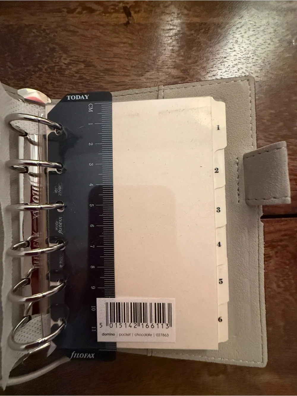 Filofax Brown “Domino” Pocket Planner/Organizer